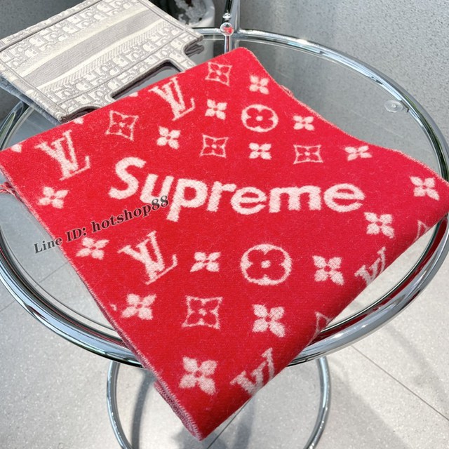 LV專櫃新品路易威登Supreme LV聯名款羊絨圍巾 mmyj2424